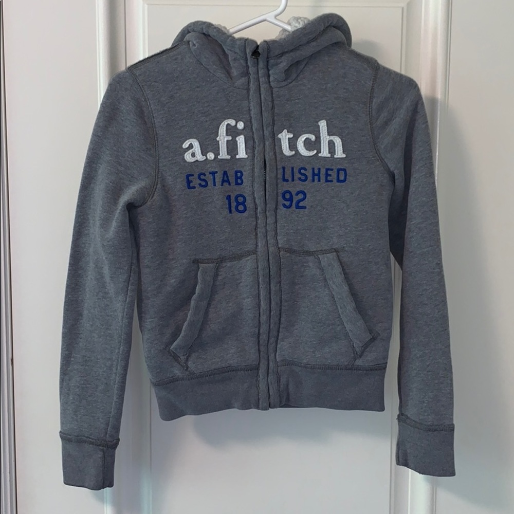 Boys Abercrombie kids zip up Sherpa hoodie